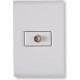 Conjunto Tramontina Liz 4X2 Branco Com Placa (1 Tomada Tv) Conjunto Tramontina Liz 4X2 Branco Com Placa (1 Tomada Tv)