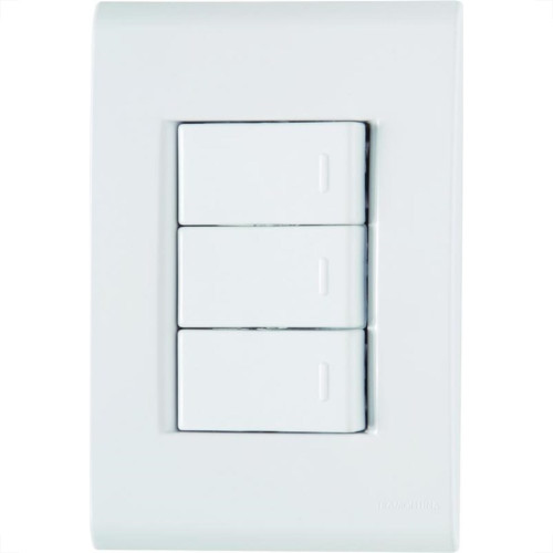 Conjunto Tramontina Liz 4X2 Branco Com Placa (3 Simples) 