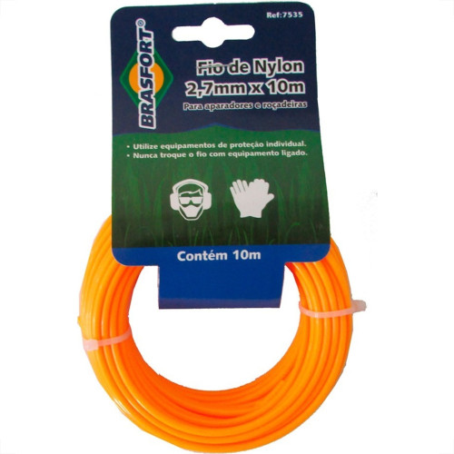 Fio De Nylon Brasfort Redondo 2,7Mm/ 10M 7535 Fio De Nylon Brasfort Redondo 2,7Mm/ 10M 7535