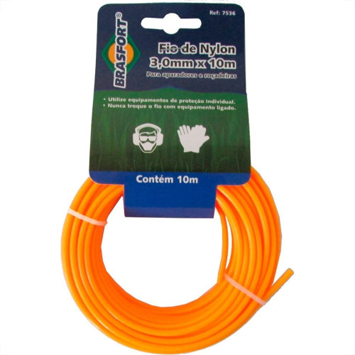 Fio De Nylon Brasfort Redondo 3,0Mm/ 10M 7536 Fio De Nylon Brasfort Redondo 3,0Mm/ 10M 7536