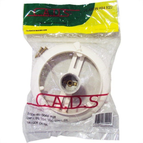 Plafonier Pvc Cads Pvc Branco Redondo Soquete Pvc E27 181107 Plafonier Pvc Cads Pvc Branco Redondo Soquete Pvc E27 181107