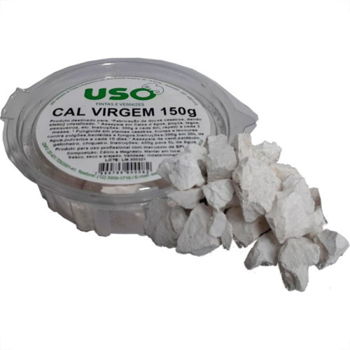 Cal Virgem Uso 150G Pote 0008-3 - Kit C/6 Cal Virgem Uso 150G Pote 0008-3 - Kit C/6