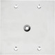 Placa Piso Inox 4X4 Com Furo Pi44F