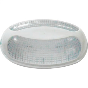 Luminaria Pvc Tartaruga Pavilonis Oval Branca 84001
