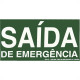 Placa Sinalizacao Pvc 15X30 ''Saida Emergencia'' Fluorescente 315Am Placa Sinalizacao Pvc 15X30 ''Saida Emergencia'' Fluorescente 315Am