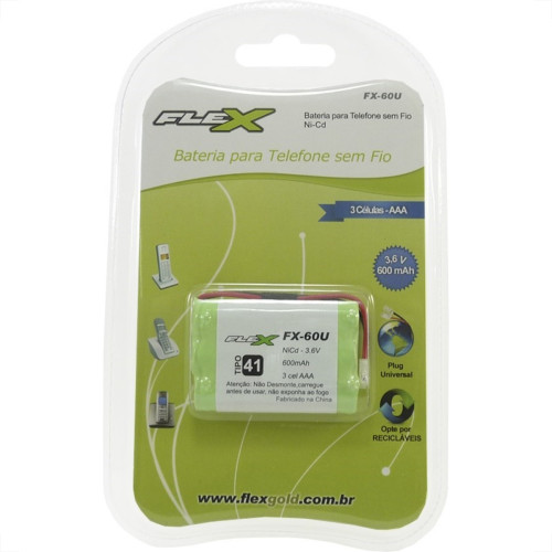 Bateria Telefone Universal Flex 3,6V 600Mah Fx-60U Bateria Telefone Universal Flex 3,6V 600Mah Fx-60U