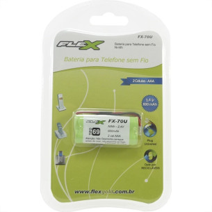 Bateria Telefone Universal Flex 2,4V 600Mah Fx-70U