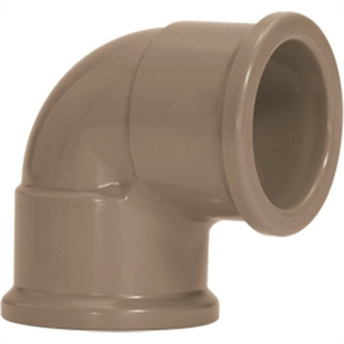 Cotovelo Marrom Amanco Liso/Liso 90''X 40Mm 11673 - Kit C/10 Cotovelo Marrom Amanco Liso/Liso 90''X 40Mm 11673 - Kit C/10