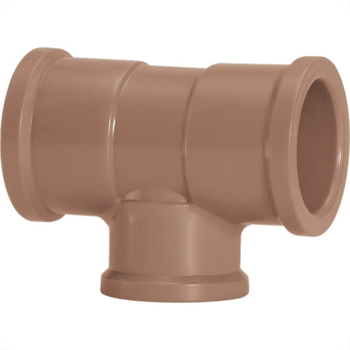 Tee Marrom Amanco Reducao Liso/Liso/Liso 40Mmx32Mm 11824 - Kit C/10 Tee Marrom Amanco Reducao Liso/Liso/Liso 40Mmx32Mm 11824 - Kit C/10