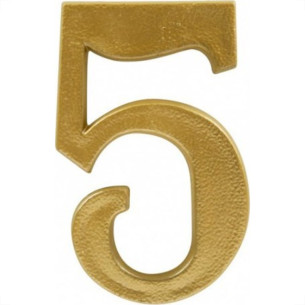 Numero Colonial Pvc Apartamento Caiado 5 - Kit C/10