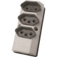 Tomada Barra Perlex Tripla 2 Polos +Terra 20A Cinza 2120/2 Tomada Barra Perlex Tripla 2 Polos +Terra 20A Cinza 2120/2