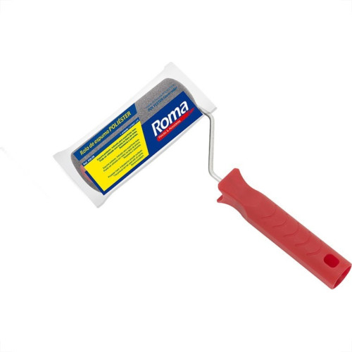Rolo Poliester Roma Cinza 15Cm Com Cabo 430-15 Rolo Poliester Roma Cinza 15Cm Com Cabo 430-15