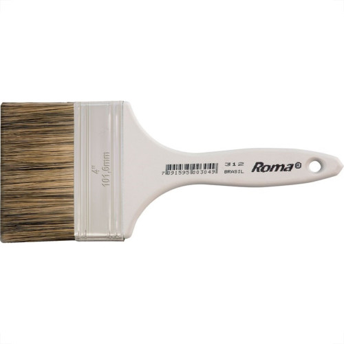 Pincel Trincha Pintura Roma 312 X 1/2'' Sintetica Branca 312 001 - Kit C/12 Pincel Trincha Pintura Roma 312 X 1/2'' Sintetica Branca 312 001 - Kit C/12