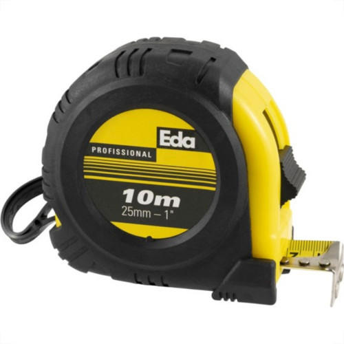 Trena Eda Emborrachada 10M/25Mm Com Trava +Ima 8Bn Trena Eda Emborrachada 10M/25Mm Com Trava +Ima 8Bn