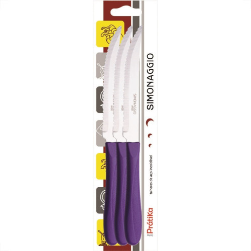 Faca Simonaggio Mesa Pratika 3Pecas Berin 120.103.0301.004 Faca Simonaggio Mesa Pratika 3Pecas Berin 120.103.0301.004
