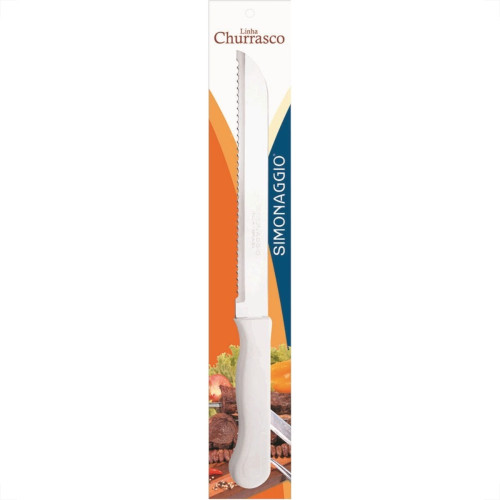 Faca Simonaggio Pao Cabo Branco Inox Grande 001.101.0317.001 Faca Simonaggio Pao Cabo Branco Inox Grande 001.101.0317.001