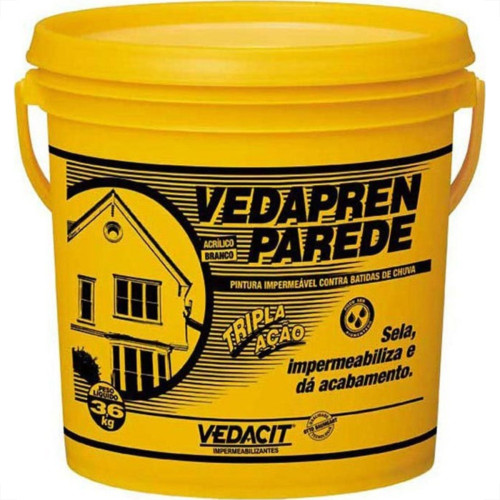 Otto Baumgart Vedapren Branco Parede 3,6L Balde Chapa 121774 Otto Baumgart Vedapren Branco Parede 3,6L Balde Chapa 121774