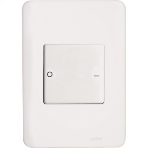 Conjunto Perlex Aros 4X2 Branco Com Placa(1Bipolar 16A) 7306
