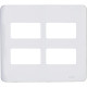 Placa Perlex Aros 4X4 (4 Modulos Distanciadas) 73Pl22S Placa Perlex Aros 4X4 (4 Modulos Distanciadas) 73Pl22S