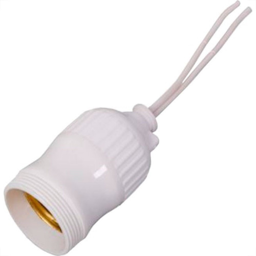 Soquete Com Rabicho Nylon Ilumi Branco 2A E-27 1612Pct - Kit C/10 Soquete Com Rabicho Nylon Ilumi Branco 2A E-27 1612Pct - Kit C/10