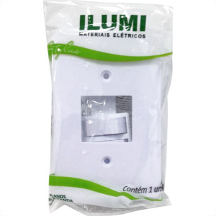 Conjunto Ilumi Stylus 4X2 Branco Com Placa ((2Simples) 2018