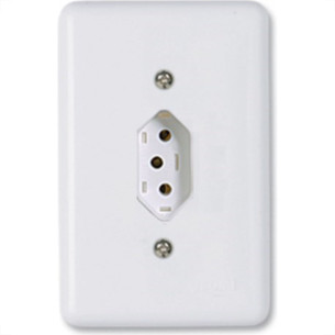 Conjunto Ilumi Stylus 4X2 Branco Com Placa (1Tomada 20A) 20141