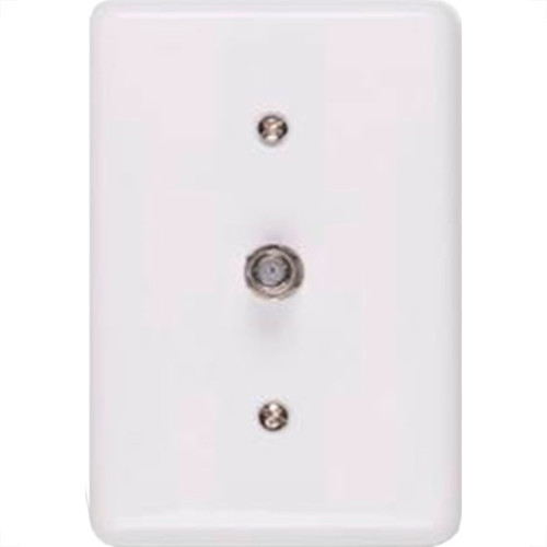 Conjunto Ilumi Stylus 4X2 Branco Com Placa (1Tomada Coaxial) 2553