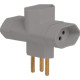 Pino 3 Saidas 2 Polos+Terra Ilumi ''T'' Cinza 12250 - Kit C/10 Pino 3 Saidas 2 Polos+Terra Ilumi ''T'' Cinza 12250 - Kit C/10