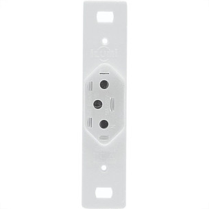 Conjunto Ilumi Stylus 4X2 Branco Sem Placa (1Tomada 10A) 201400