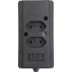 Tomada Barra Interneed Dupla 10A 2 Polos Preta 69300 Tomada Barra Interneed Dupla 10A 2 Polos Preta 69300