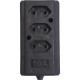 Tomada Barra Interneed Tripla 10A 2 Polos Preta 69034 Tomada Barra Interneed Tripla 10A 2 Polos Preta 69034