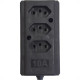 Tomada Barra Interneed Tripla 10A 2 Polos +Terra Preta 66170 Tomada Barra Interneed Tripla 10A 2 Polos +Terra Preta 66170