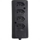 Tomada Barra Interneed (G) Quadrupla 10A 2 Polos +Terra Preta 66262