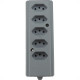 Tomada Barra Interneed Quintupla 10A 2 Polos +Terra Cinza 66415 Tomada Barra Interneed Quintupla 10A 2 Polos +Terra Cinza 66415