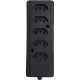 Tomada Barra Interneed   Quintupla 10A 2 Polos +Terra Preta 66354