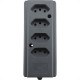 Tomada Barra Interneed   Quadrupla 10/20A 2 Polos +Terra Cinza 66590