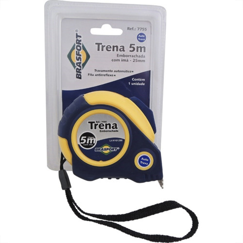 Trena Brasfort Auto-Trava Emborrachada 5M/25Mm 7755 Trena Brasfort Auto-Trava Emborrachada 5M/25Mm 7755