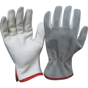 Luva Vaqueta Mista Plastcor Par - Kit C/10