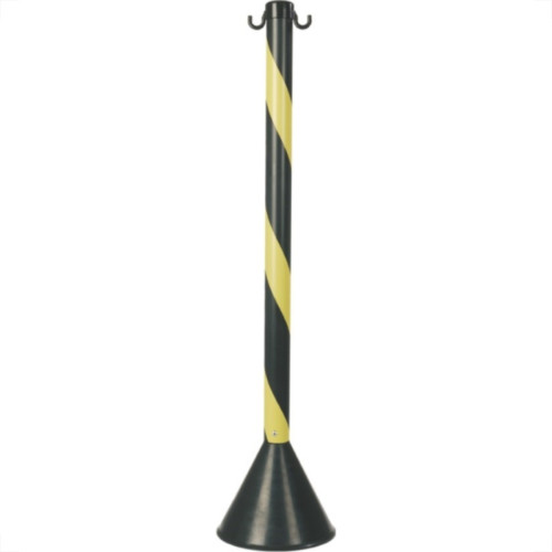 Pedestal Pvc 90Cm Plastcor Preto/Amarelo - Kit C/4 Pedestal Pvc 90Cm Plastcor Preto/Amarelo - Kit C/4