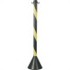 Pedestal Pvc 90Cm Plastcor Preto/Amarelo - Kit C/4 Pedestal Pvc 90Cm Plastcor Preto/Amarelo - Kit C/4