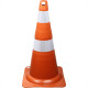 Cone Flexivel Plastcor Plastico Refletivo Laranja 75Cm 