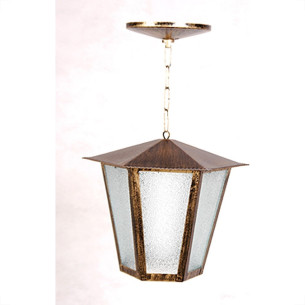 Luminaria Pendente Ideal Aco Sextavada Teto L1C Ouro Velho 2145