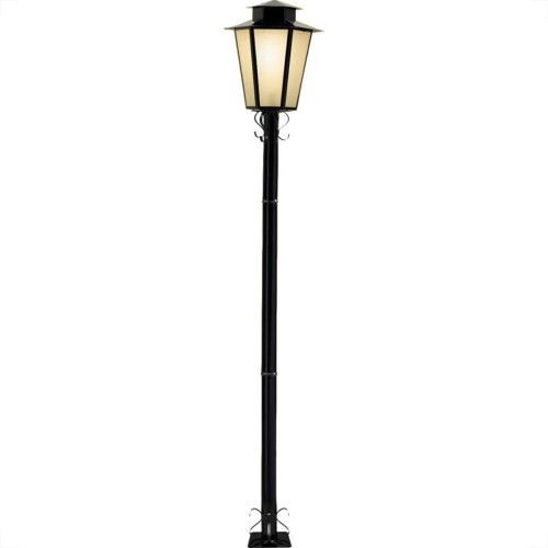 Poste Jardim Ideal Sextavado 1,76M P9 Preto Policarbonato Poste Jardim Ideal Sextavado 1,76M P9 Preto Policarbonato