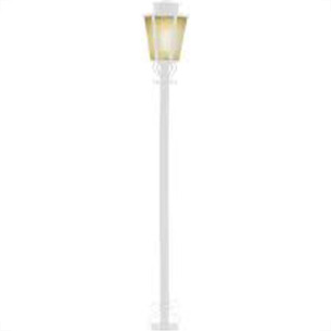 Poste Jardim Ideal Sextavado 1,76M P9 Branco Policarbonato 2272 Poste Jardim Ideal Sextavado 1,76M P9 Branco Policarbonato 2272
