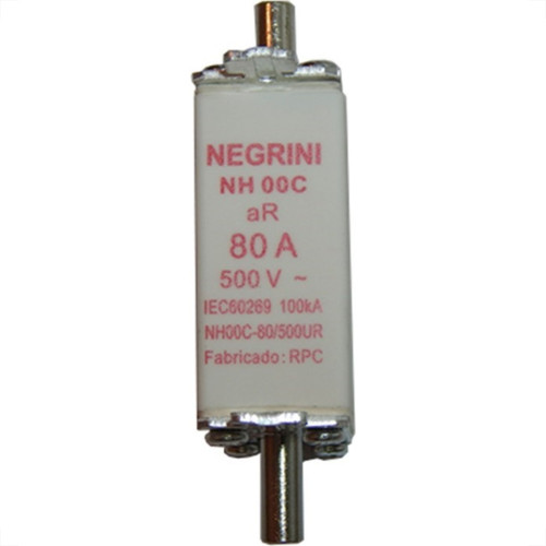 Fusivel Nh Negrini Ultra Rapido 00/ 80A Nh-00-80/500Ur Fusivel Nh Negrini Ultra Rapido 00/ 80A Nh-00-80/500Ur