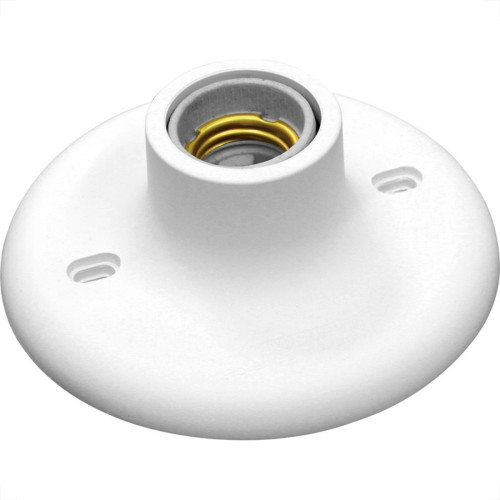 Plafonier Pvc Taschibra Branco Redondo Soquete Porcelana E27 -01 Plafonier Pvc Taschibra Branco Redondo Soquete Porcelana E27 -01