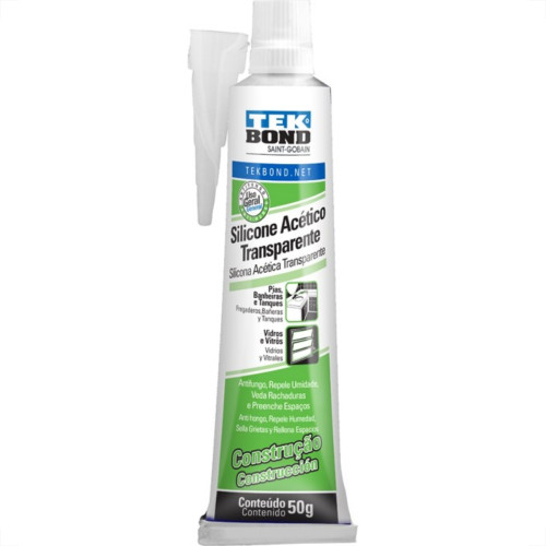 Cola Silicone Tekbond 50G Acetico Incolor Sem Blister - Kit C/24