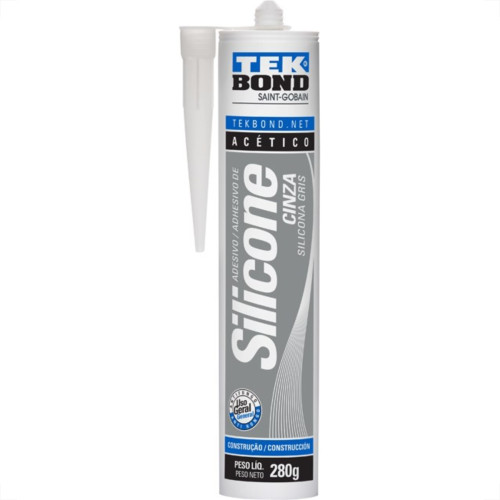 Cola Silicone Tekbond 280G Acetico Cinza Cola Silicone Tekbond 280G Acetico Cinza