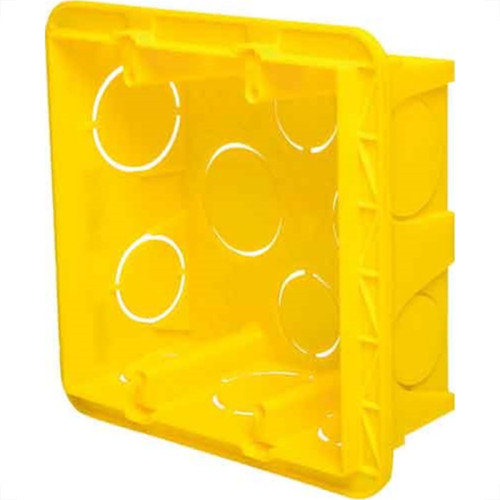 Caixinha Luz Plastica 4X4 Pial/Legrand Amarela 689035 - Kit C/16 Caixinha Luz Plastica 4X4 Pial/Legrand Amarela 689035 - Kit C/16