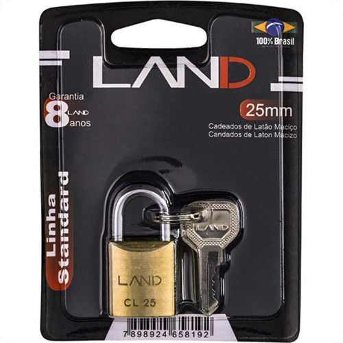 Cadeado Land 25Mm Blister 2541 Cadeado Land 25Mm Blister 2541